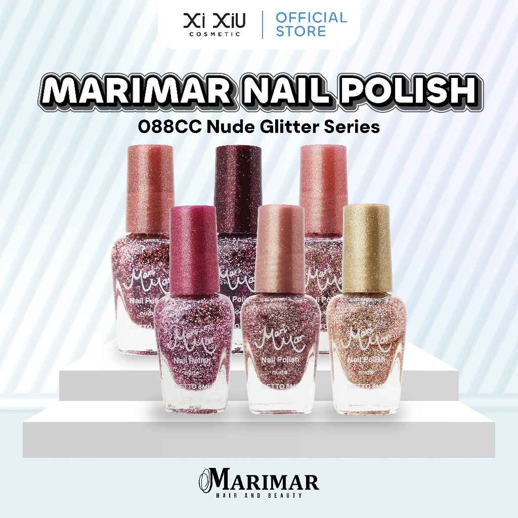 Jual MARIMAR NAIL POLISH NUDE COLORS WITH GLITTER KODE 088 CC