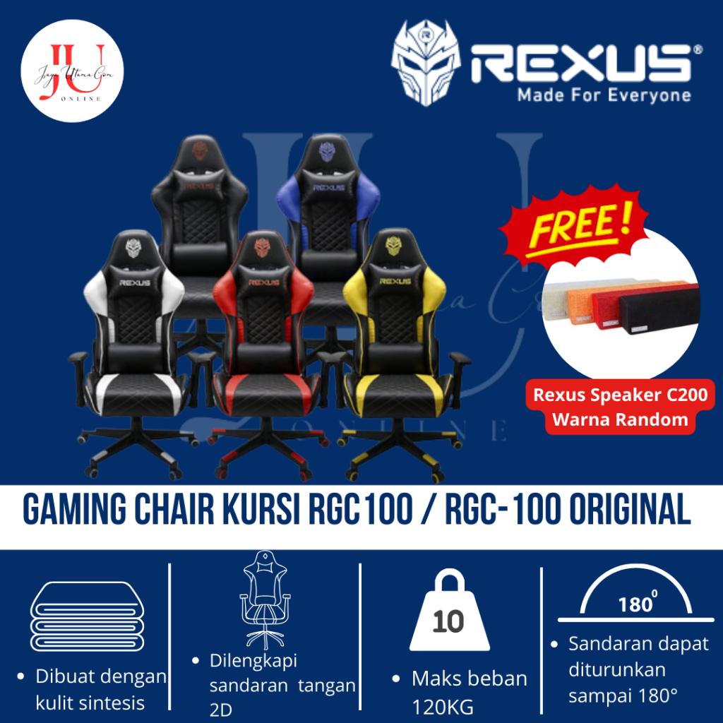 Jual Rexus Gaming Chair Kursi Rgc Rgc Original Free Speaker