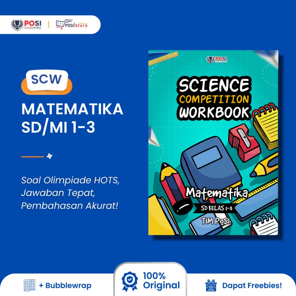 Jual Buku Olimpiade POSI Persiapan OSN SCW MATEMATIKA 1 3 SD MI Full