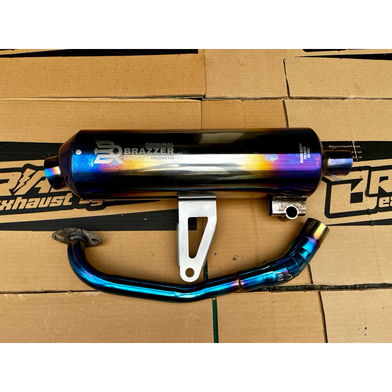 Jual Knalpot Honda Stylo Standar Racing Halfblue Fullsistem Inlet