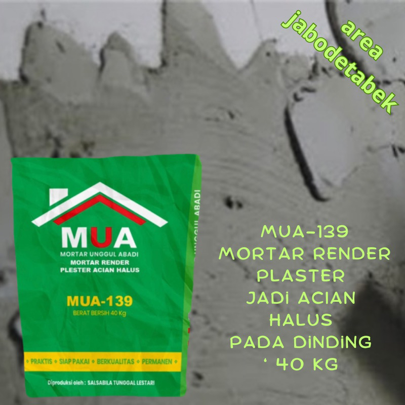 Jual Semen Mortar Render PLESTER ACIAN HALUS 40 KG Shopee Indonesia