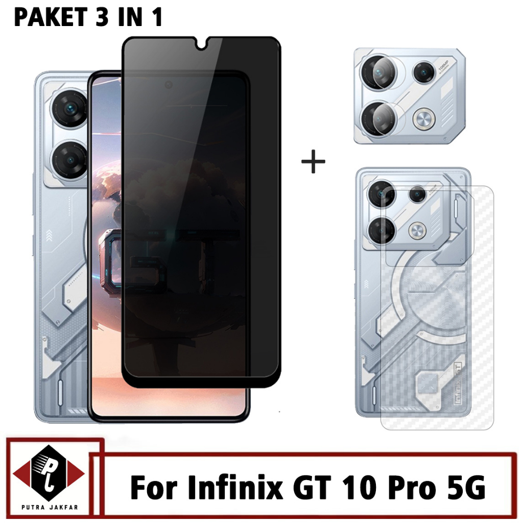 Jual Paket In Tempered Glass Privasi Layar Infinix Gt Pro G Free