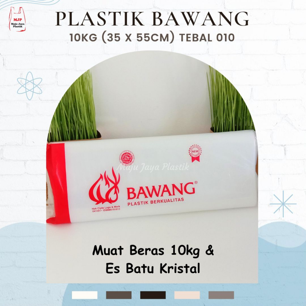 Jual PLASTIK BERAS 10 KG POLOS Plastik Es Kristal 10kg Bahan PE Lentur