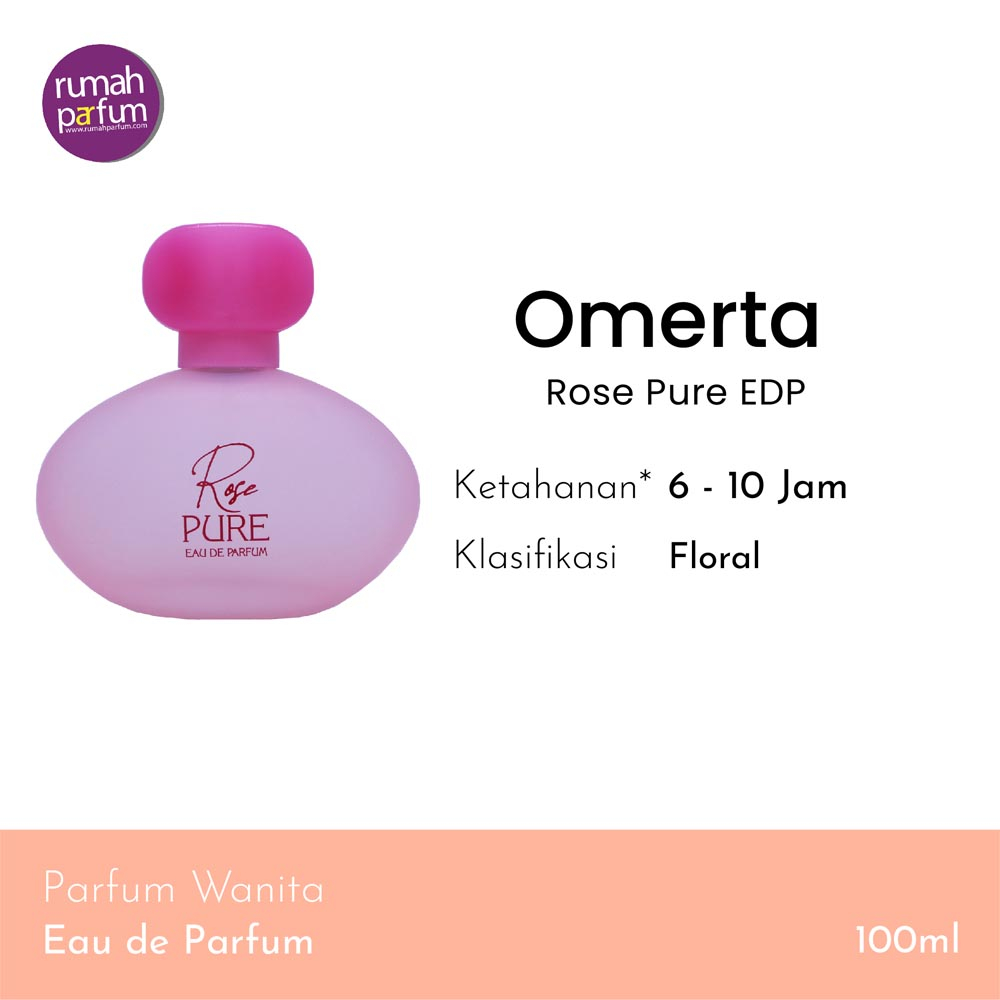 Jual Parfum Wanita Omerta Rose Pure EDP 100 ML Perfume Cewek Tahan