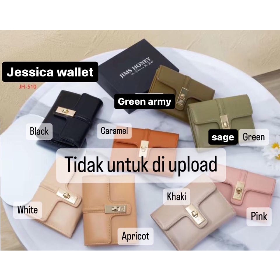 Jual Jimshoney Jessica Wallet Dompet Lipat Wanita Kulit Original