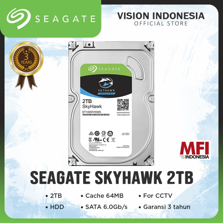 Jual Harddisk Tb Seagate Skyhawk Mfi Indonesia Tahun Resmi Shopee