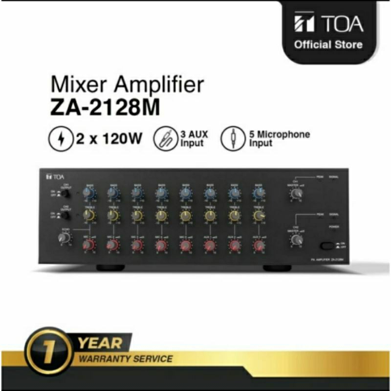 Jual Amplifier Toa Za 2128 Original Amplifier Toa 2 120 Watt Shopee