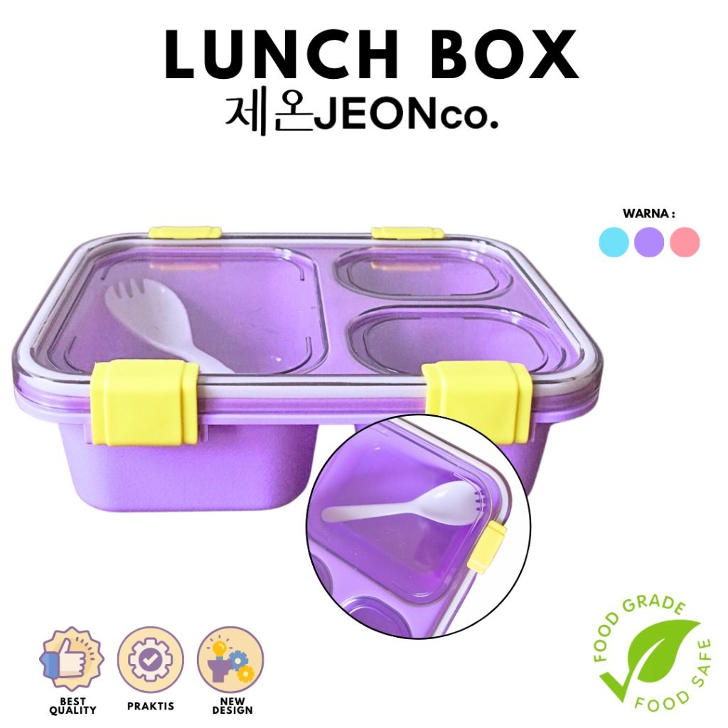 Jual Lunch Box Sekat Kotak Makan Sekat Ml Dan Ml Tutup