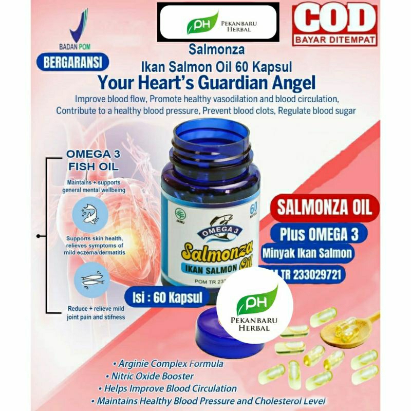 Jual Salmonza Oil Kapsul Minyak Ikan Salmon Oil With Omega Fish