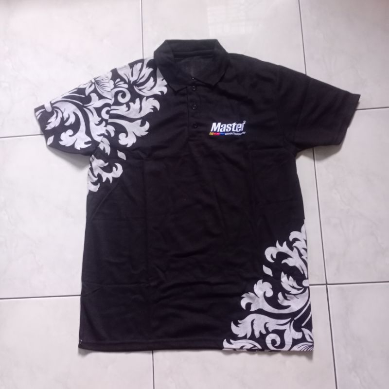 Jual Baju Polo Kaos Mekanik Master Lubricant Motif Batik Free Size