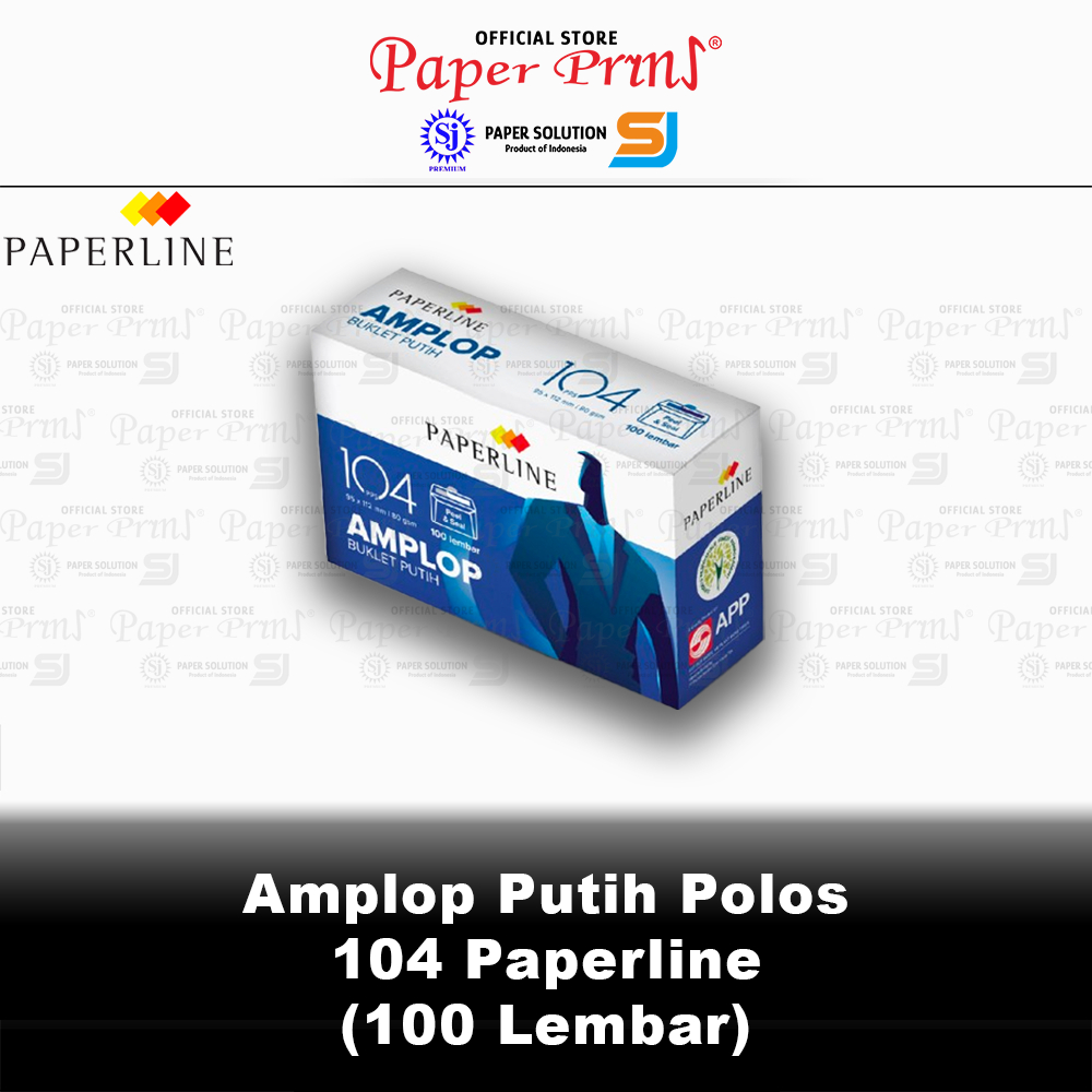 Jual Amplop Putih Polos 104 Paperline PPS 1 Box Isi 100 Lembar