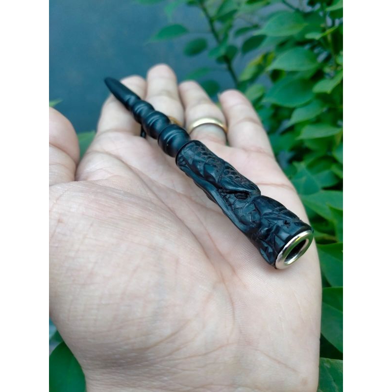 Jual Pipa Once Ukir Naga Galih Kelor Hitam Shopee Indonesia