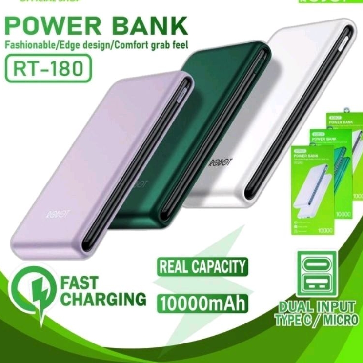 Jual Power Bank Robot Rt Mah Dual Input Micro Type C Fast