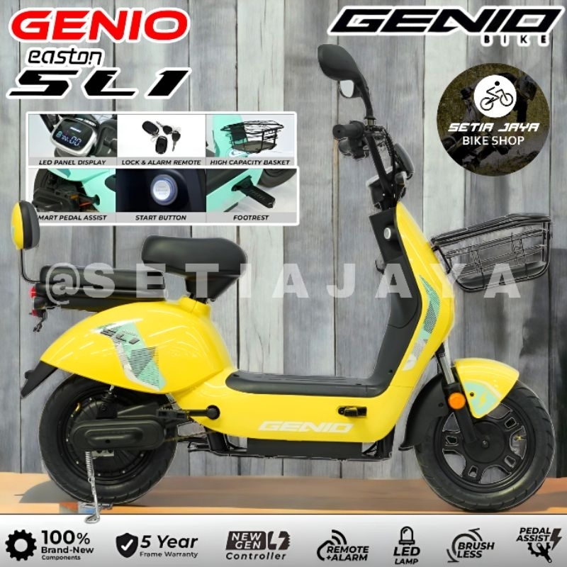 Jual Sepeda Listrik E Bike GENIO EASTON SL1 SL 1 48V 12Ah 500 Watt