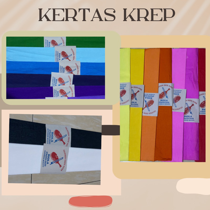 Jual Kertas Krep Kraft Crepe Biola Cm X Cm Shopee Indonesia