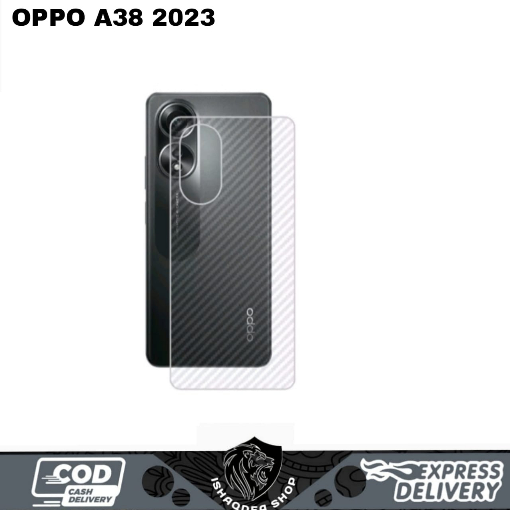 Jual GARSKIN CARBON OPPO A38 2023 A98 5G A18 4G BACK SCREEN PRODECTOR