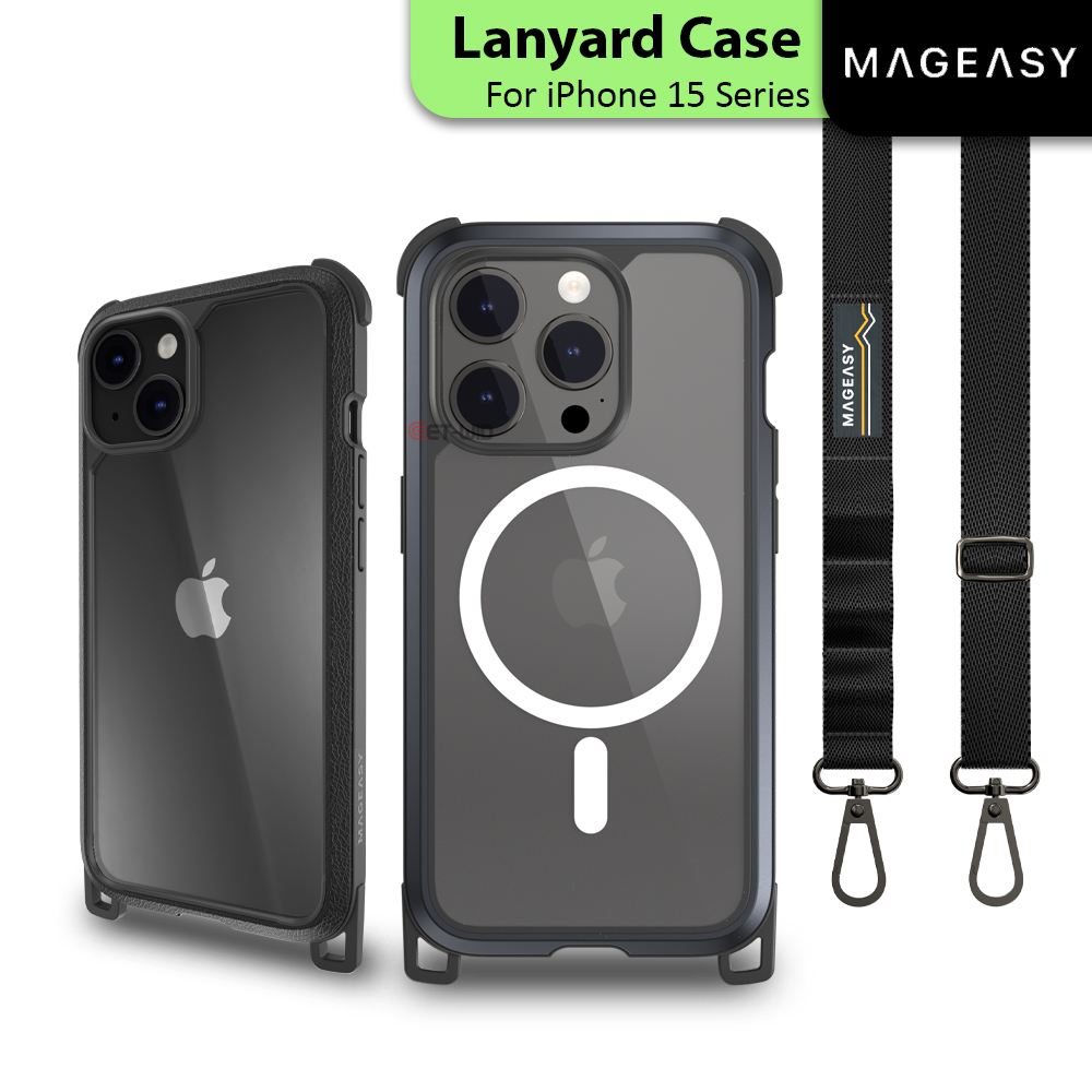 Jual Case IPhone 15 Pro Max Plus Mageasy MagSafe Odyssey Lanyard