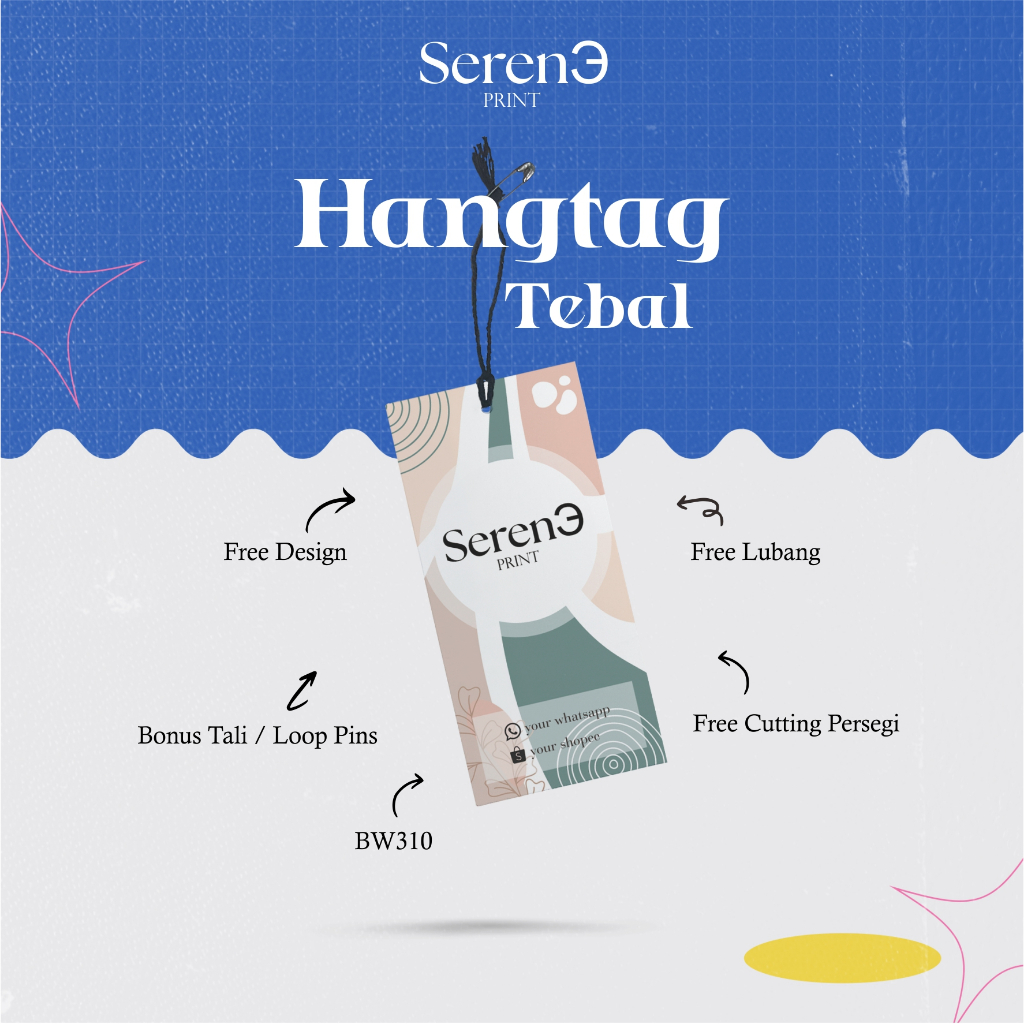 Jual Label Tag Hangtag Tebal Gsm Baju Kaos Celana Kado Sisi