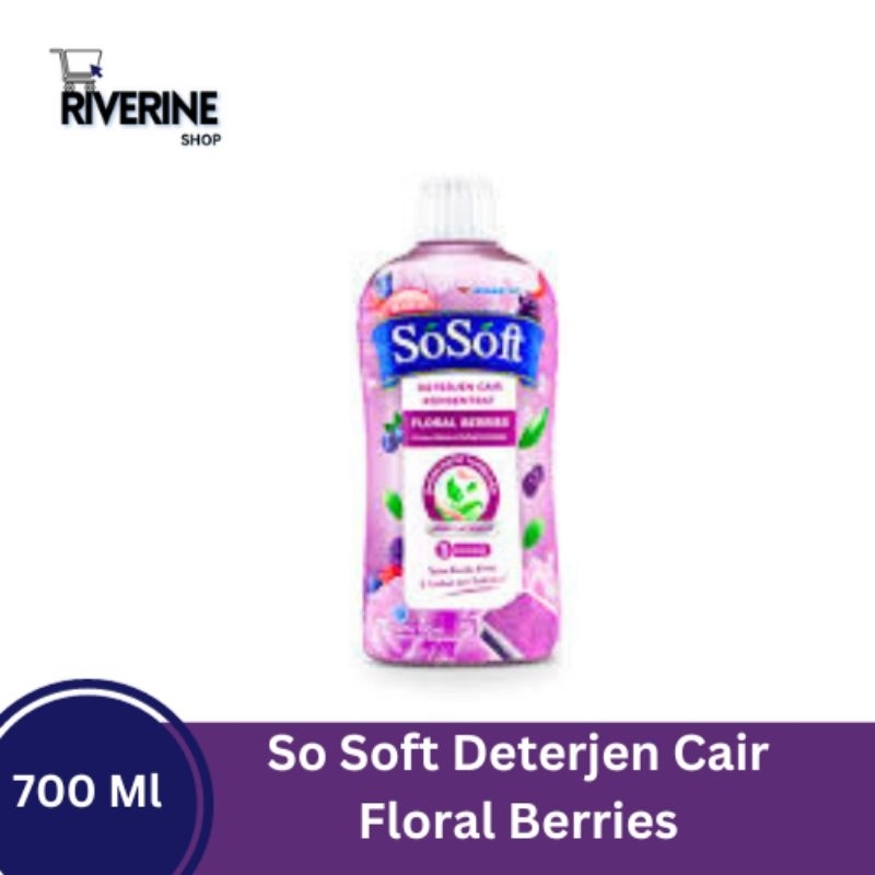 Jual So Soft Deterjen Cair Floral Berries Ml Shopee Indonesia