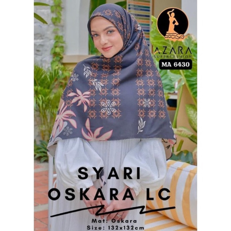 Jual Hijab Segi Empat Motif Syari Oskara 130x130 Cm By Azara Laser