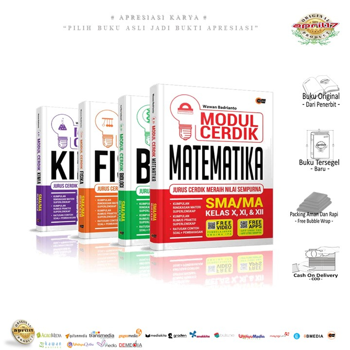 Jual BUKU MODUL CERDIK MATEMATIKA SMA MA KELAS X XI XII MODUL