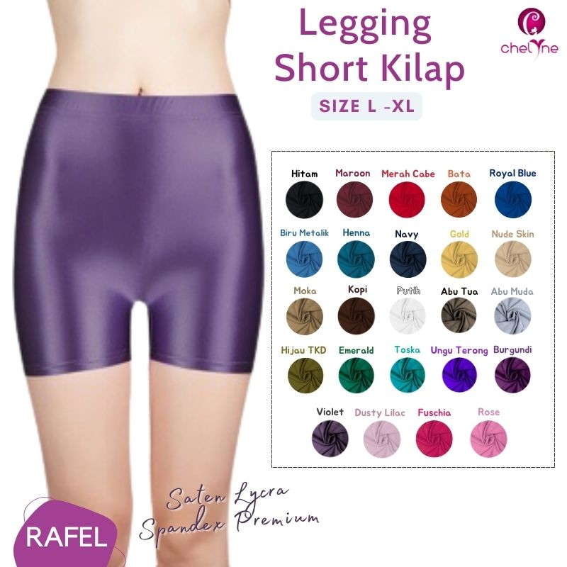 Jual Chelyne Short Pants Kilap Rafel L Xl Celana Legging Dewasa Bahan