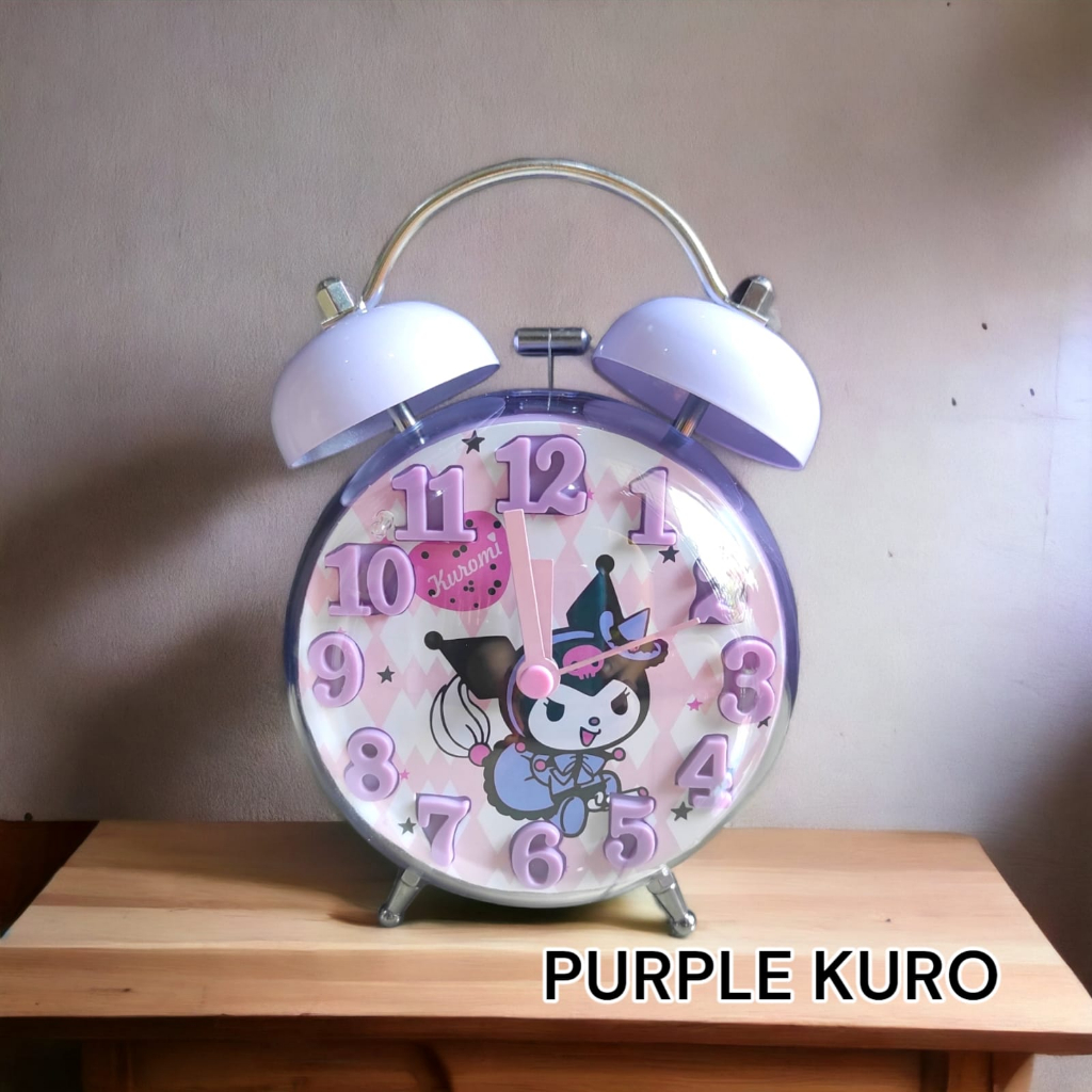 Jual JAM BEKER SANRIO ALARM MOTIF ANGKA TIMBUL TABLE CLOCK JAM