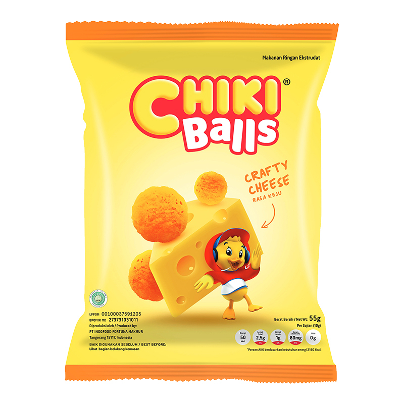 Jual CHIKI Balls Makanan Ringan Crafty Cheese 55 G Shopee Indonesia