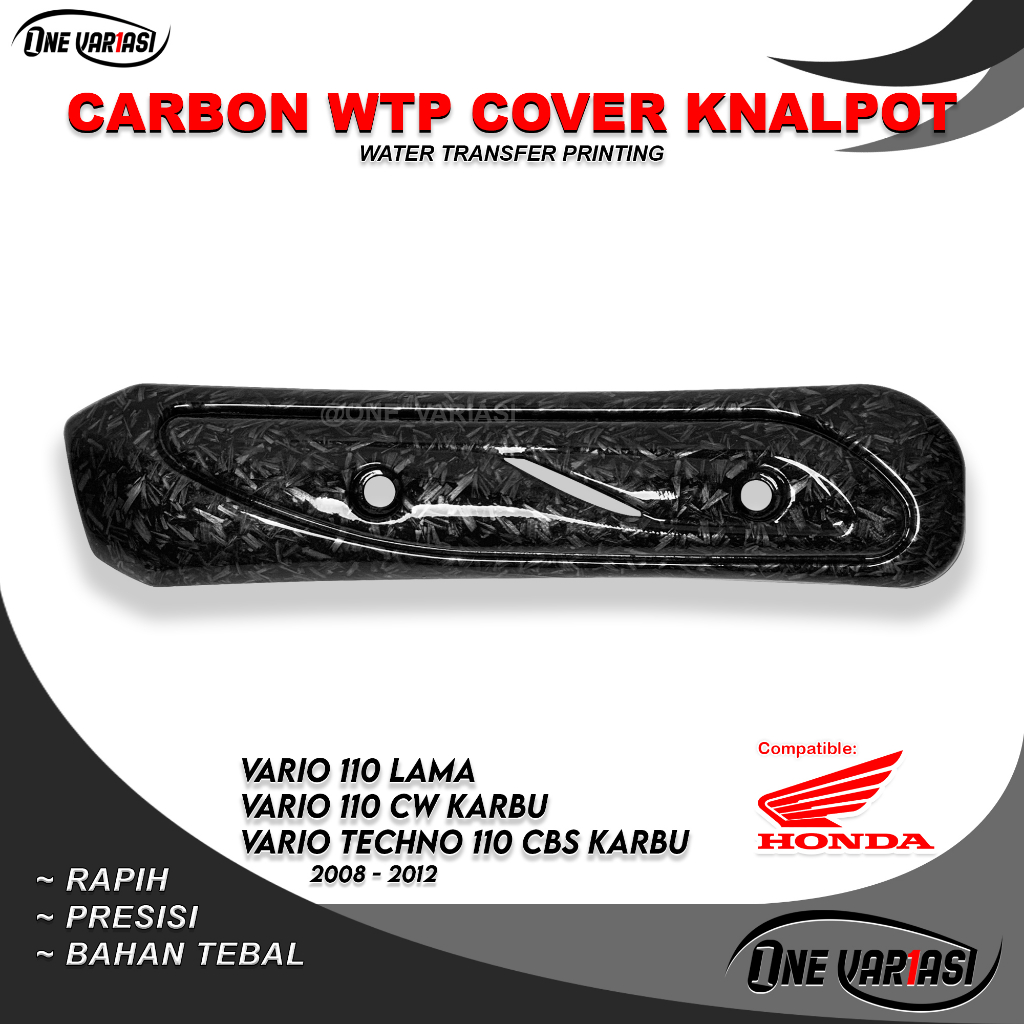 Jual Cover Tutup Tameng Pelindung Knalpot Carbon Forged Vario Cbs