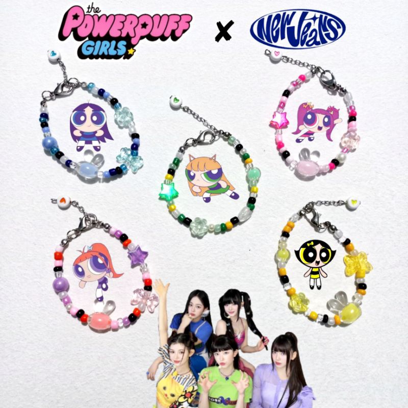 Jual Gelang Manik Breclate Beads The Powerpuff Girl X New Jeans Gelang