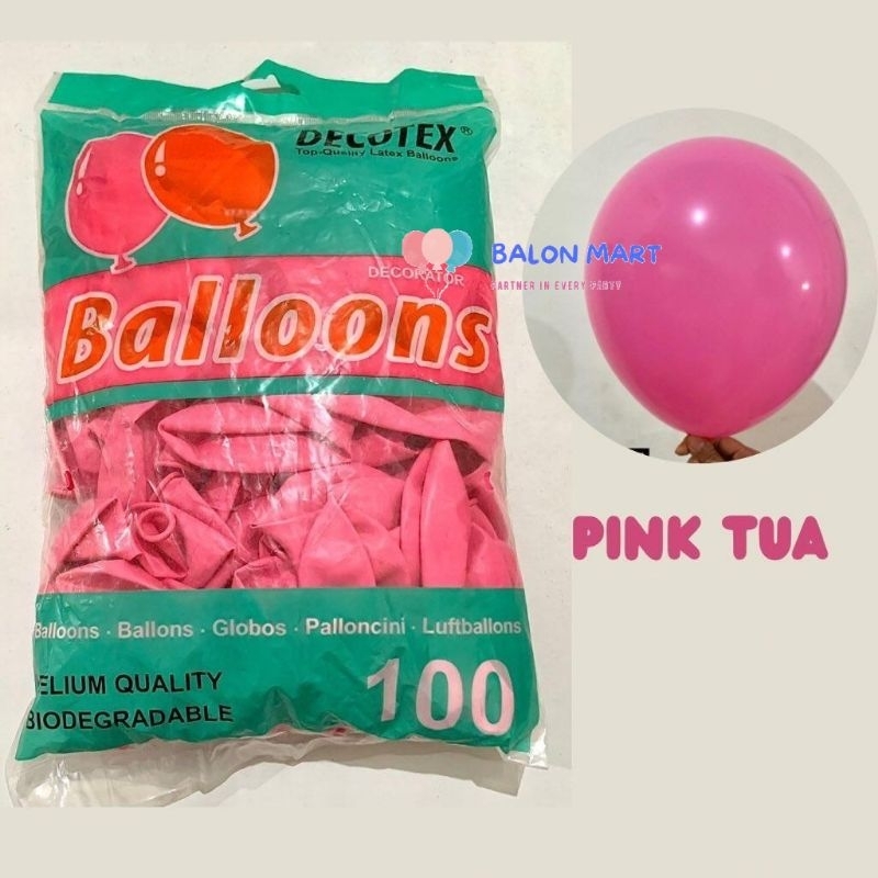 Jual Balon Latex Doff Decotex Tebal Gram Inch Satuan Shopee