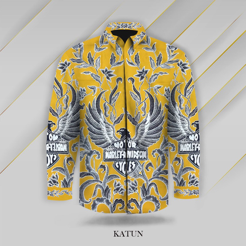 Jual BATIK TULIS HARLEY DAVIDSON KEMEJA BATIK TULIS MOTIF HARLEY