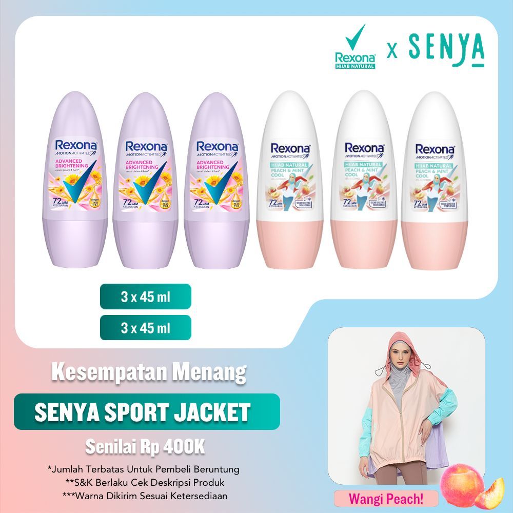 Jual Buy Rexona Advanced Brightening Rexona Hijab Peach Mint