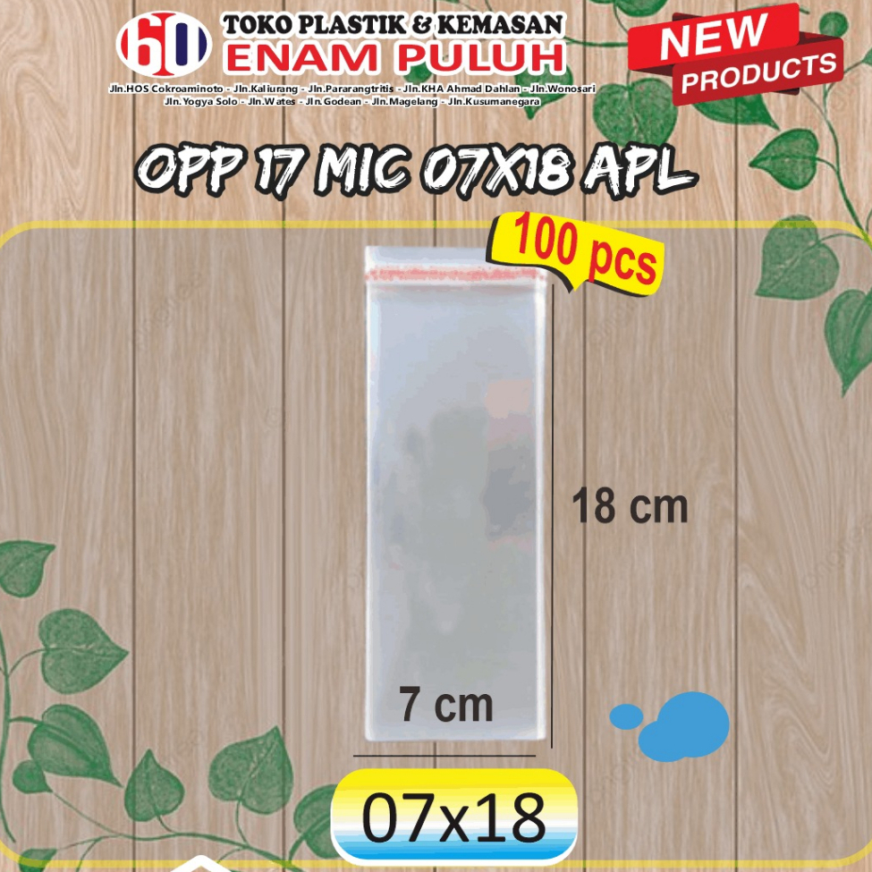 Jual Plastik Opp Lem Tebal 17mic Seal 100 Lembar Pcs Kaca 17 Micron