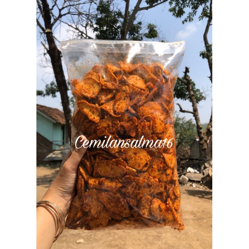 Jual Basreng Bulat Pedas Daun Jeruk Isi 1kg Shopee Indonesia