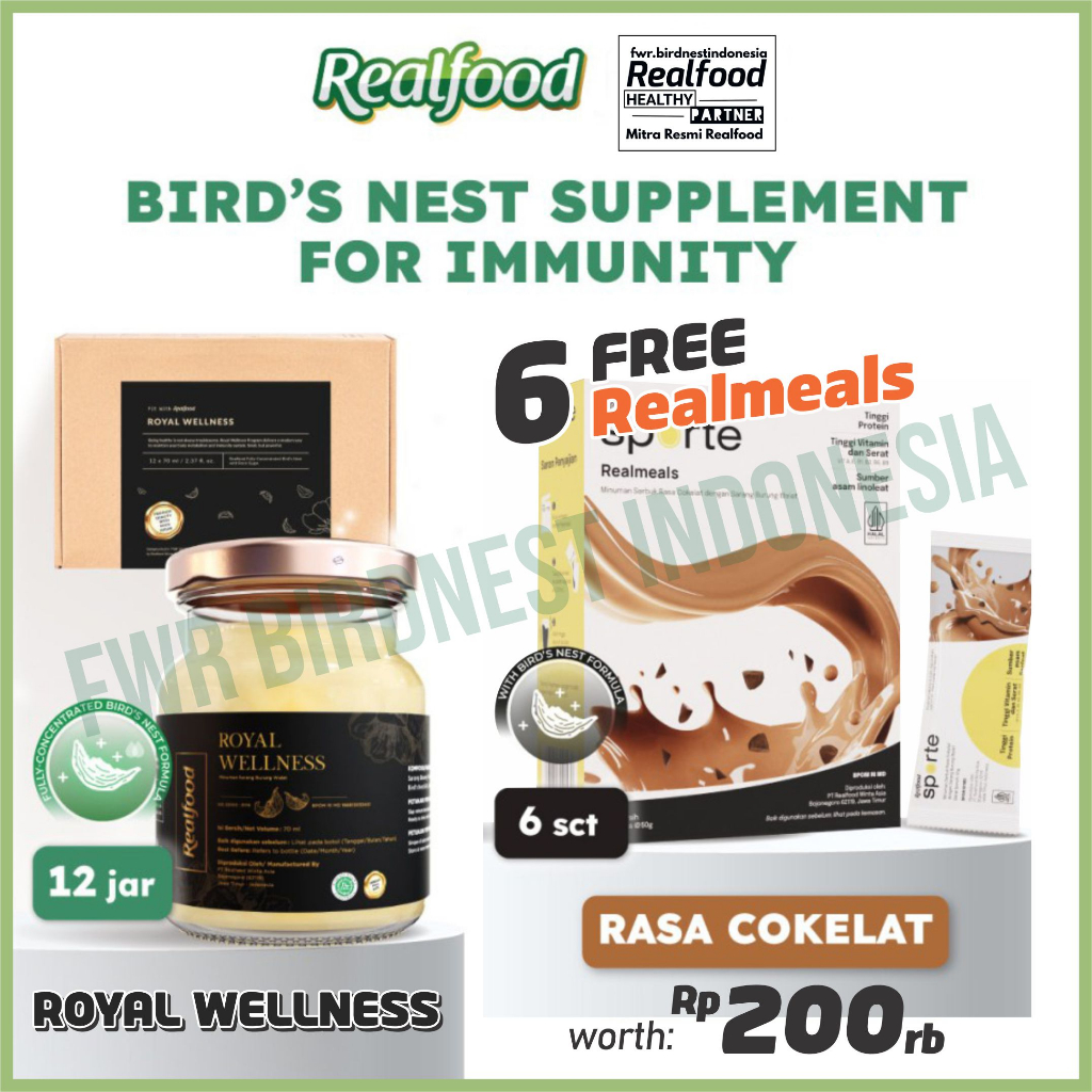 Jual Realfood Royal Wellness 12 Jar Bird Nest Sarang Burung Walet