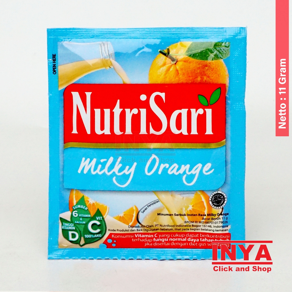 Jual NutriSari Milky Orange 11gr Sachet Minuman Serbuk Instant