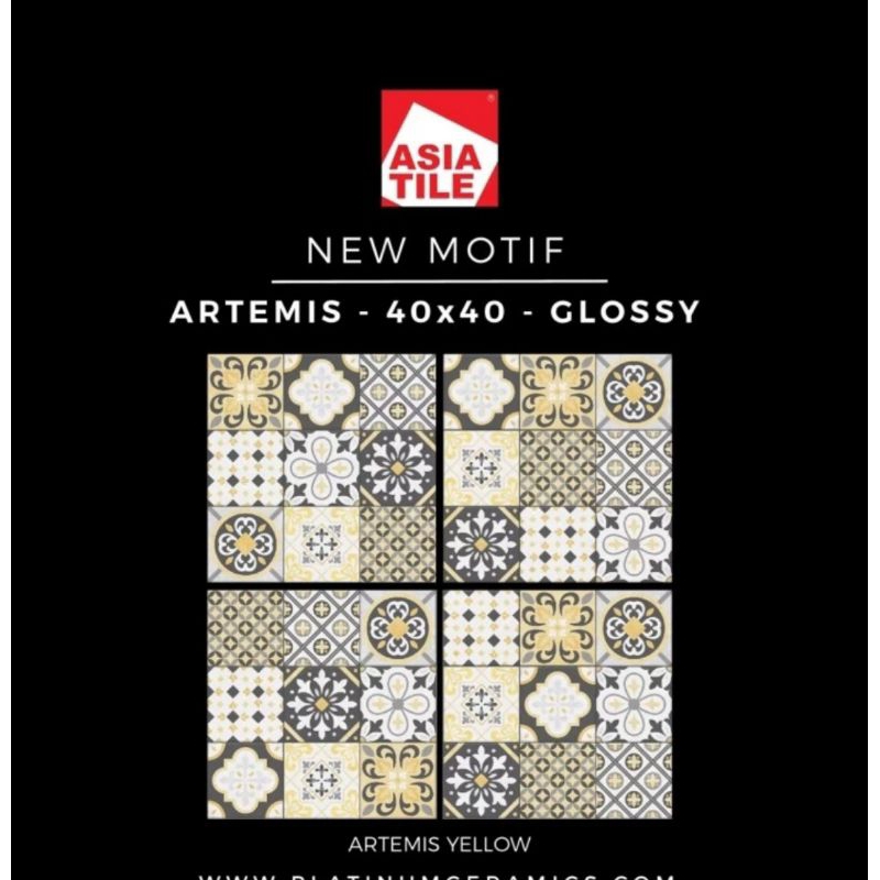 Jual Keramik Asia Tile Artemis Glossy Ukuran 40x40 Shopee Indonesia