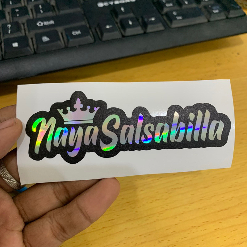 Jual Stiker Nama Mahkota King Queen Custem Stiker Custem Nama Viral