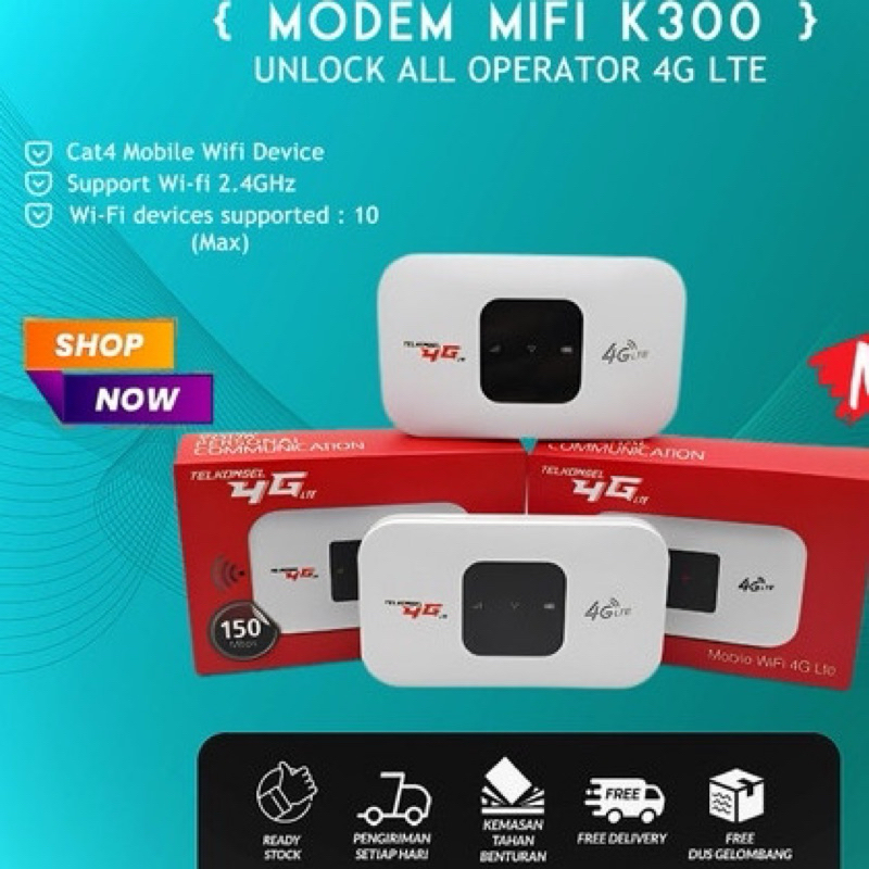 Jual MIFI MODEM WIFI 4G UNLOCK ALL OPERATOR Free Perdana Telkomsel By U