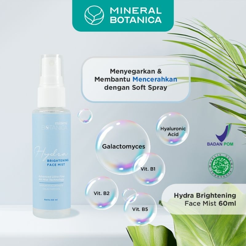 Jual Mineral Botanica Hydra Brightening Face Mist Ml Shopee Indonesia