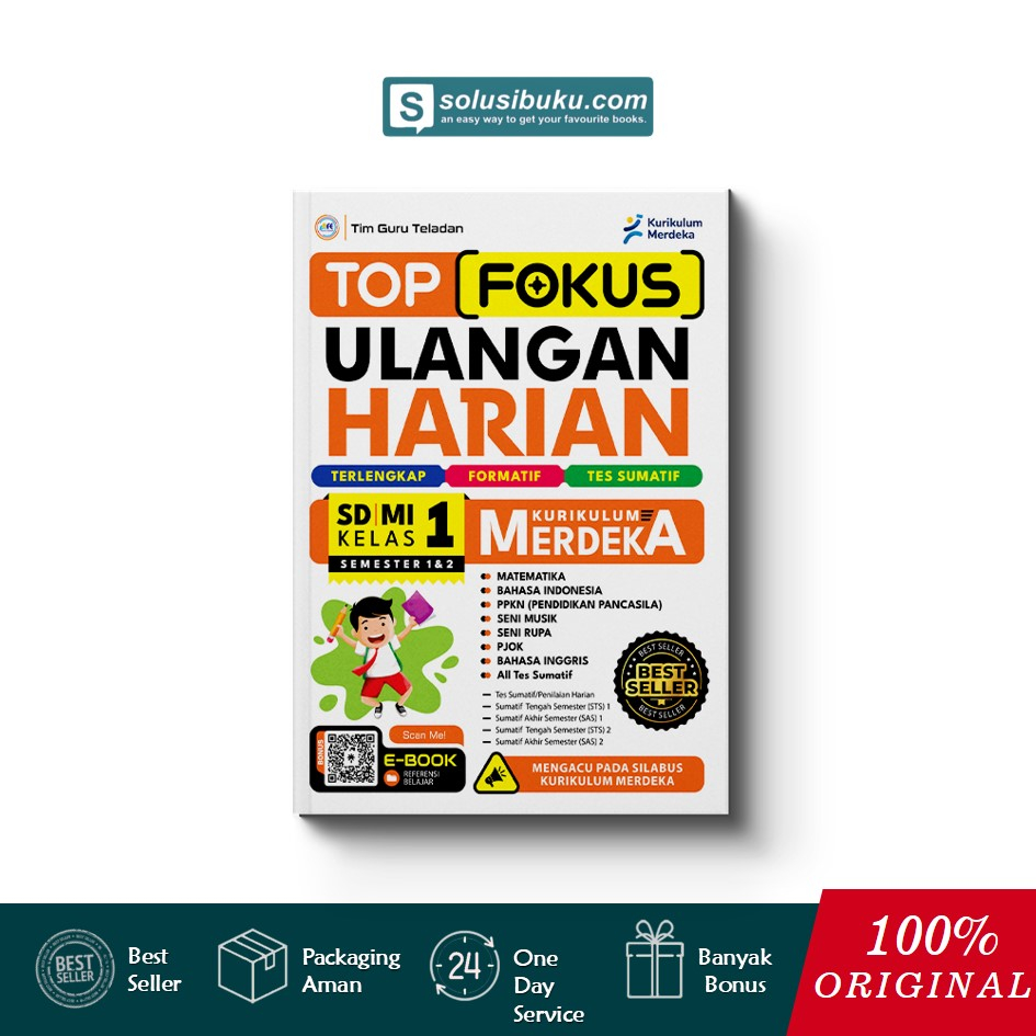 Jual Buku Kelas 1 SD MI Top Fokus Ulangan Harian K Merdeka Forum