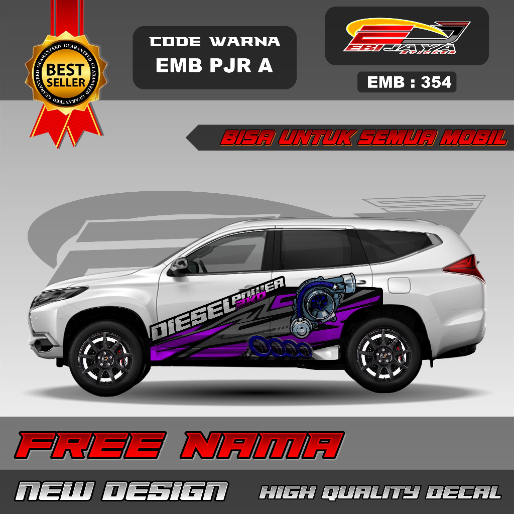 Jual Stiker Variasi Pajero Fortuner New Panther Terios Rocky Stiker