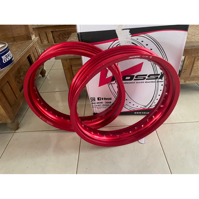 Jual Velg Rossi Tapak Lebar Uk 300 350 Merah Harga Sepasang Shopee