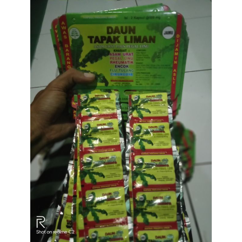 Jual Daun Tapak Liman Kapsul Asam Urat 1 Hanger Isi 20 Pcs Shopee