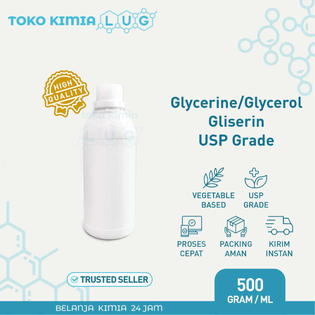 Jual Glycerol Gliserol Glycerine Gliserin Usp Grade Gram Ml