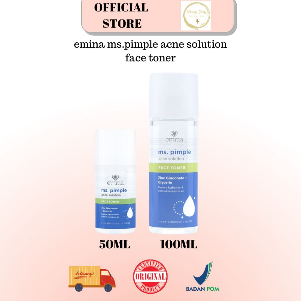 Jual EMINA Ms Pimple Acne Solution Face Toner 50ml 100ml Shopee