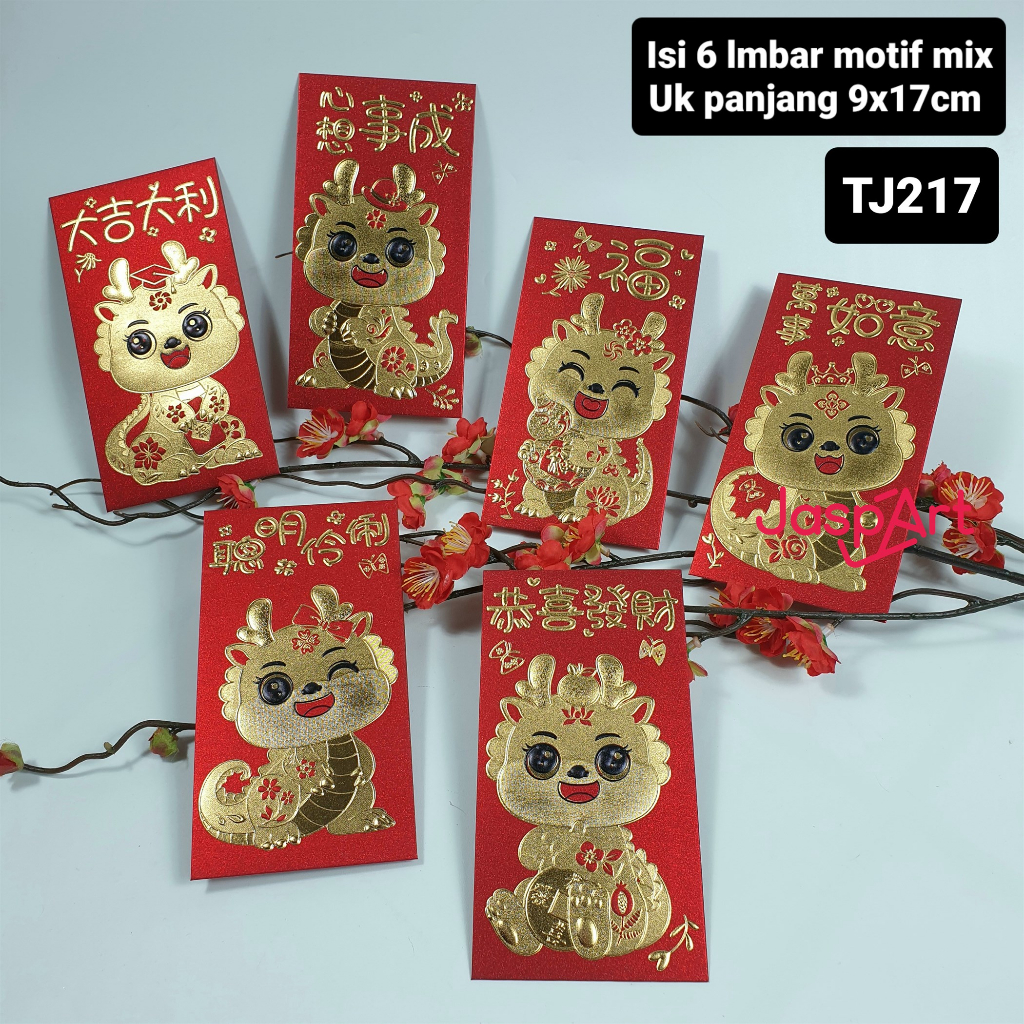 Jual Angpao Imlek Panjang Shio Naga Gold Emas Tebal Shopee Indonesia