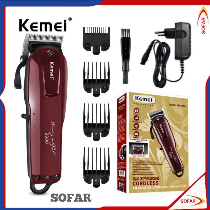 Jual Kemei KM 2600 Professional Rechargeable Electric Hair Clipper