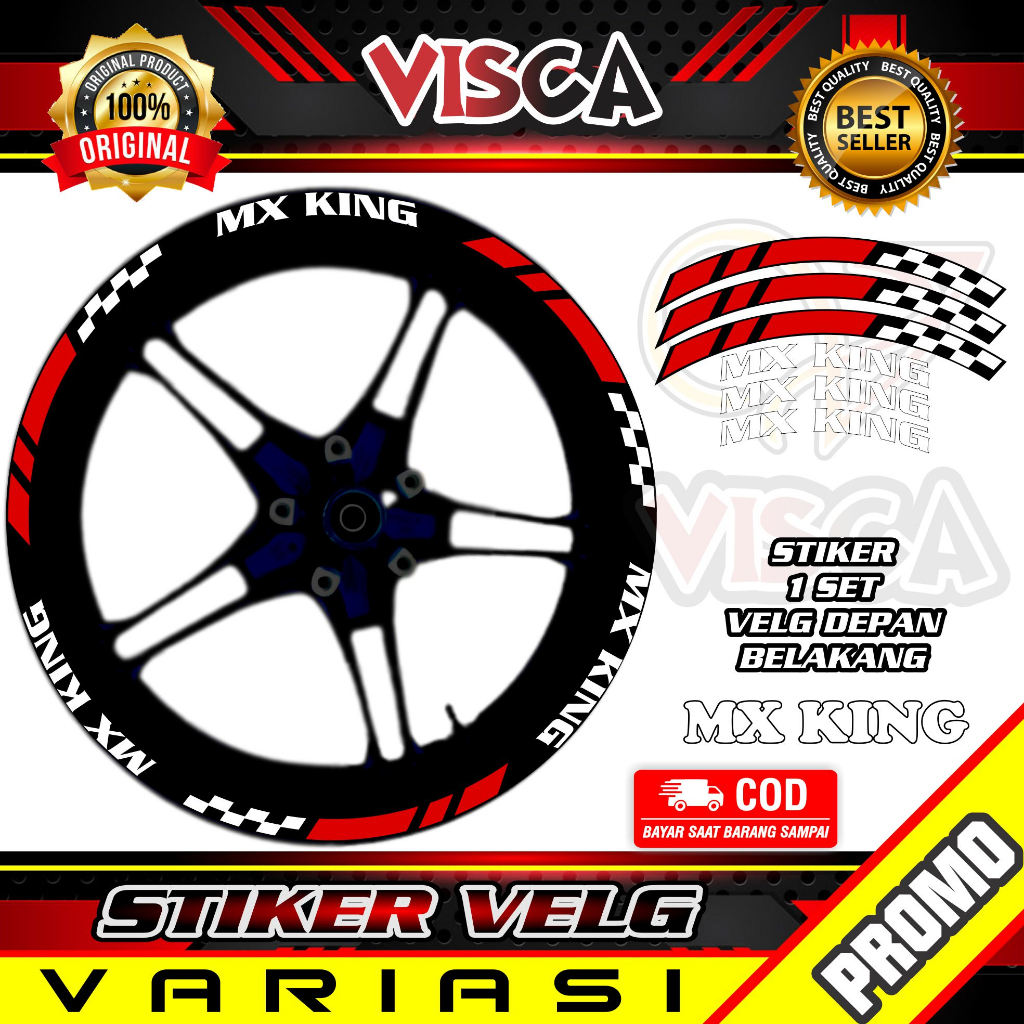 Jual Stiker Velg List Velg Motor Stiker Velg Sticker Velg Mx King Motif